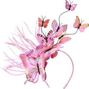 Butterfly Fascinator Headband Monarch Butterfly Headband Crown Tea Party